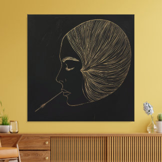 Golden Abstract Art Prints