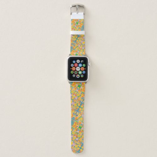 golden abstract art with Indian look Apple Watch Band