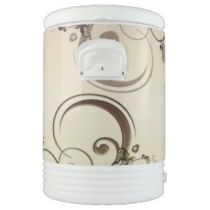 Golden Abstract Beverage Cooler