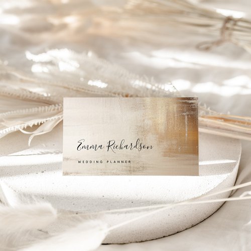 Golden Abstract  Elegant Business Card