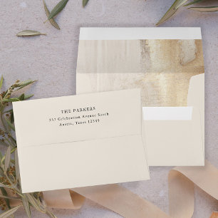 Golden Abstract Elegant Neutral Envelope