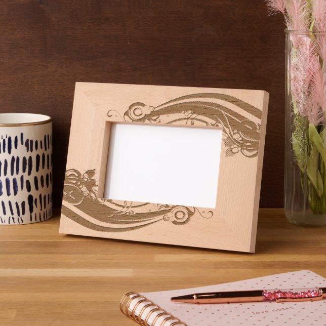 Golden Abstract Engraved Frames (Left)