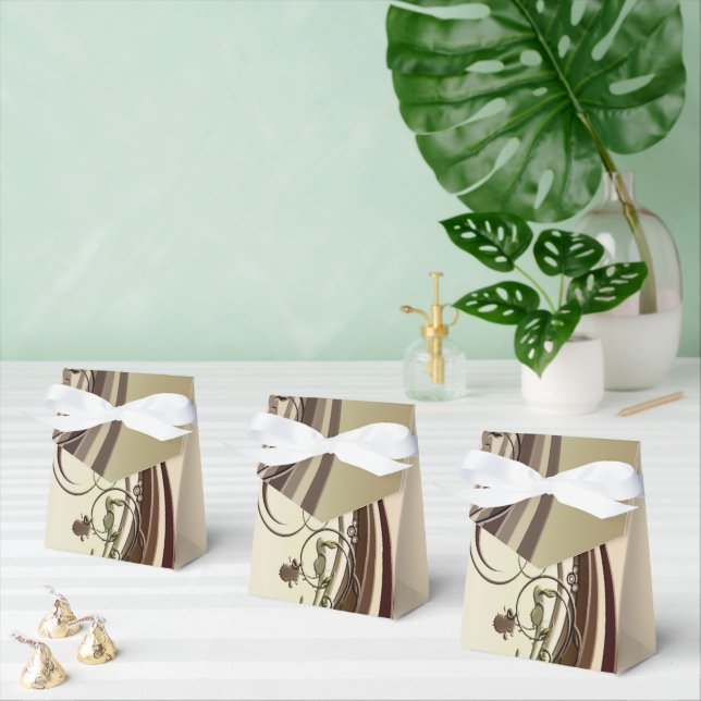 Golden Abstract Favor Boxes (Multiple)