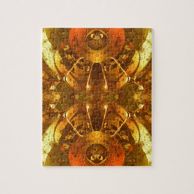 Golden Abstract Jigsaw Puzzle (Vertical)