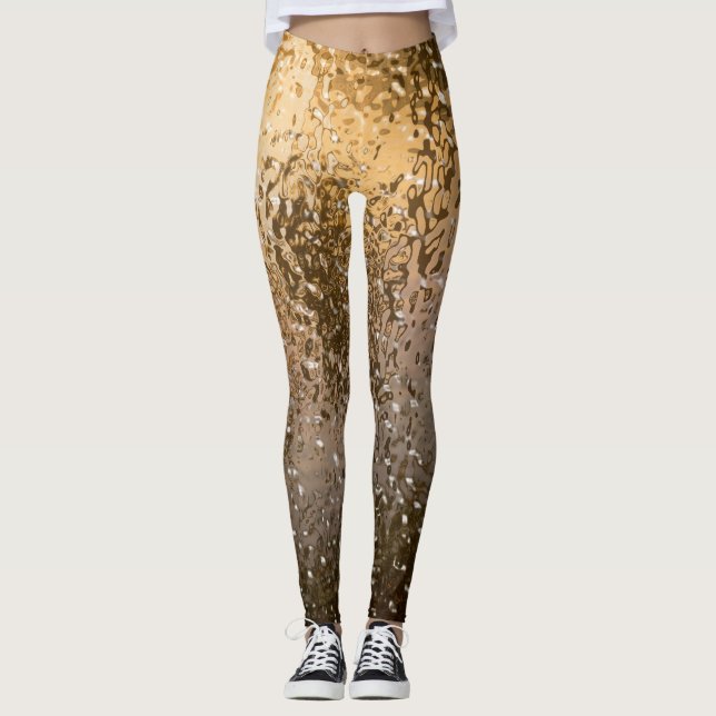 Golden Abstract Light Leggings (Front)