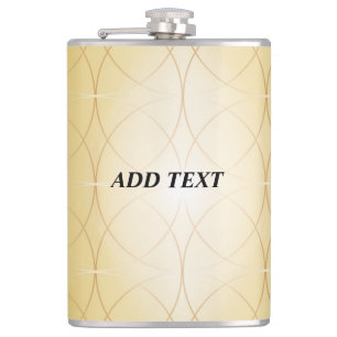 Golden abstract lines flask