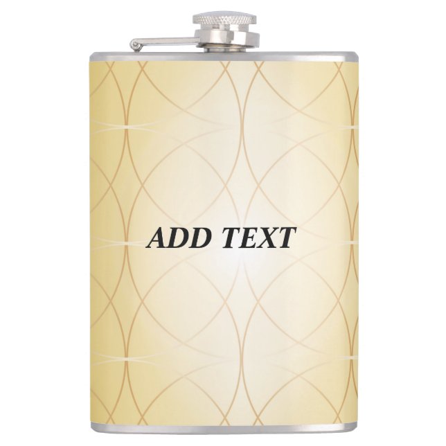 Golden abstract lines   flask (Front)