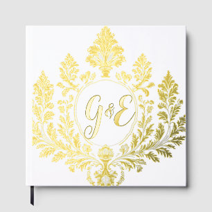 Golden Acanthus Elegance,  Foil Guest Book