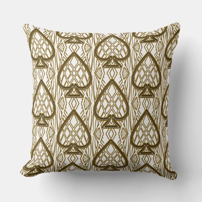 Golden ACE ticket Throw Pillow (Front)