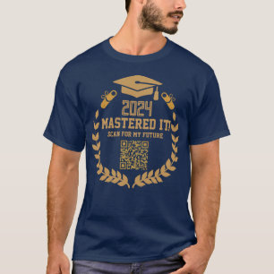 Golden Achievement - Custom QR Code Class of 2024 T-Shirt