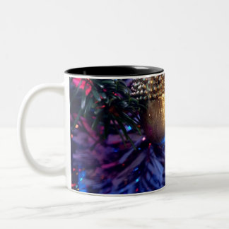 Golden Acorn and Squirrel Two-Tone Coffee Mug