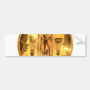 Golden African Ethnic Art Print Design Bumper Sticker