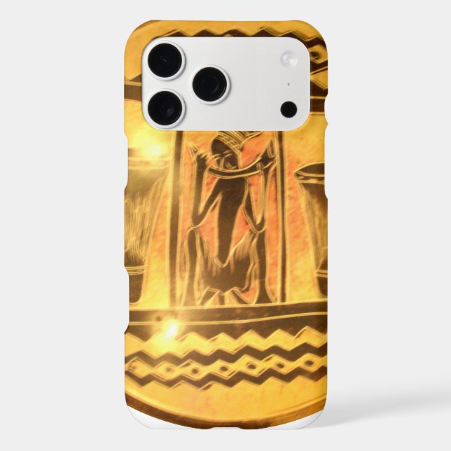 Golden African Ethnic Art Print Design Case-Mate iPhone Case (Back)