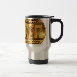 Golden African Ethnic Art Print Design Travel Mug