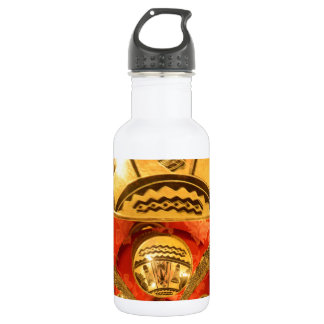 Golden African Ethnic Art Print Design Water Bottle