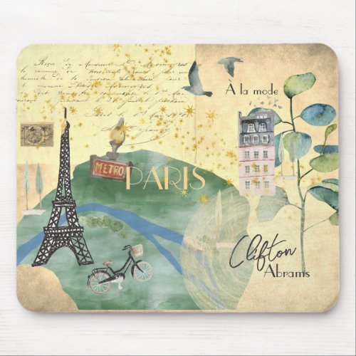 Golden Afternoon Paree City Highlights Mouse Pad