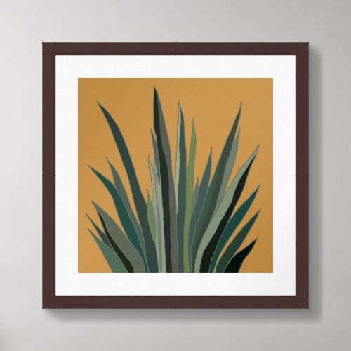 Golden Agave Desert Plant Poster and Digital Print