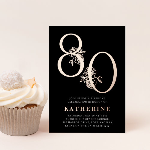 Golden Age | 80th Birthday Party Rose Gold