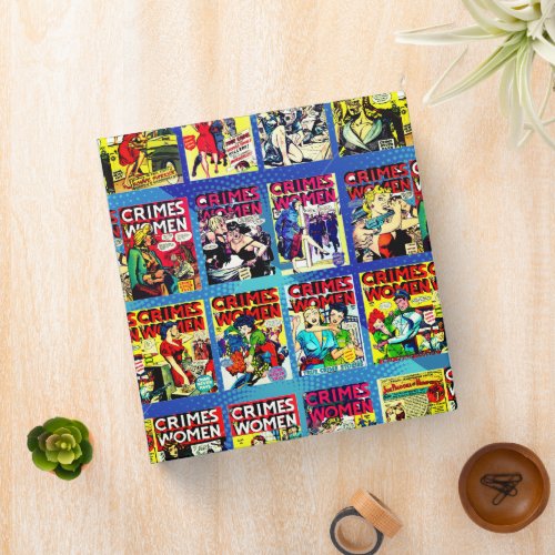 Golden Age Adventure Comic Covers Crimes By Women 3 Ring Binder