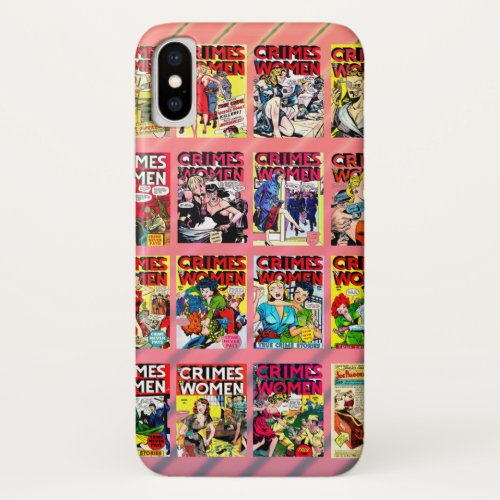 Golden Age Adventure Comic Covers Crimes By Women iPhone X Case