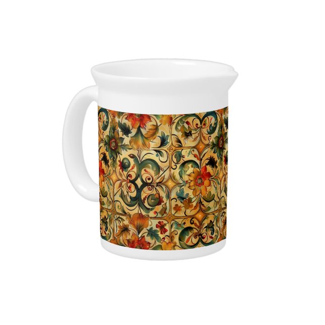 Golden Age Botanical  Beverage Pitcher (Left)