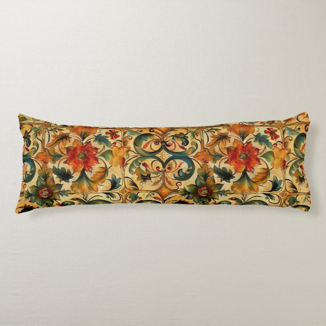 Golden Age Botanical  Body Pillow (Front)