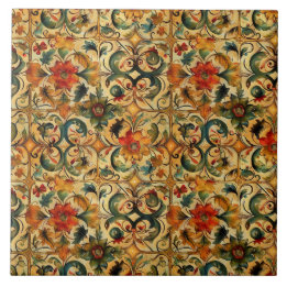 Golden Age Botanical  Ceramic Tile