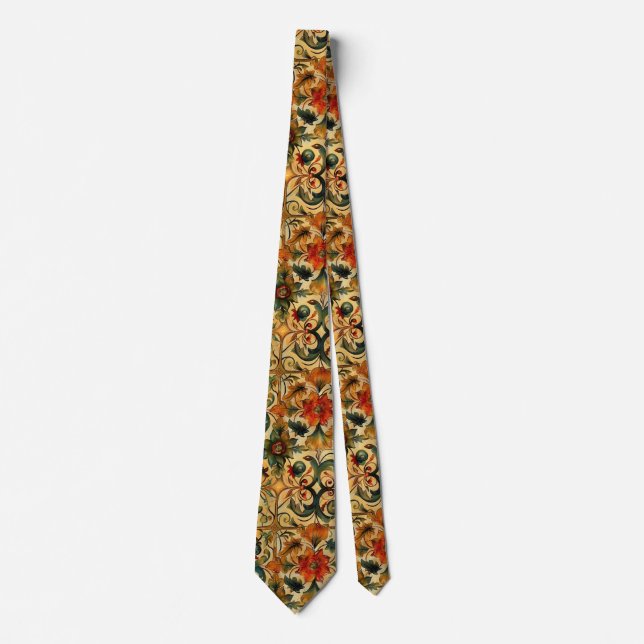 Golden Age Botanical  Neck Tie (Front)