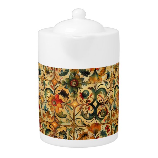 Golden Age Botanical  Teapot (Front)