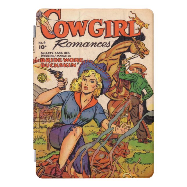 Golden Age Cowgirl Romances Comic Book iPad cover (Front)