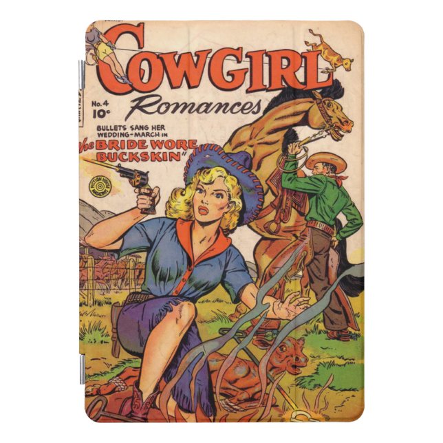 Golden Age “Cowgirl Romances” iPad cover (Front)