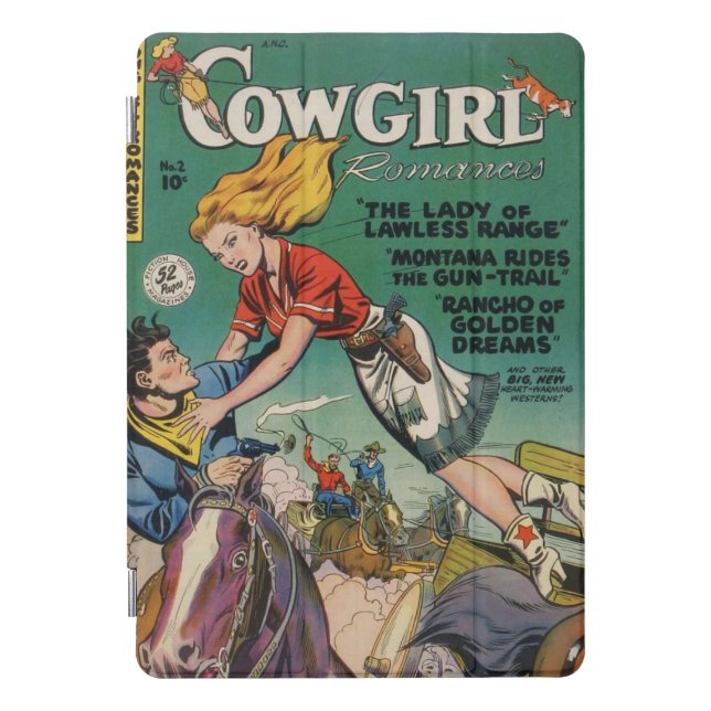 Golden Age “Cowgirl Romances” iPad cover (Front)