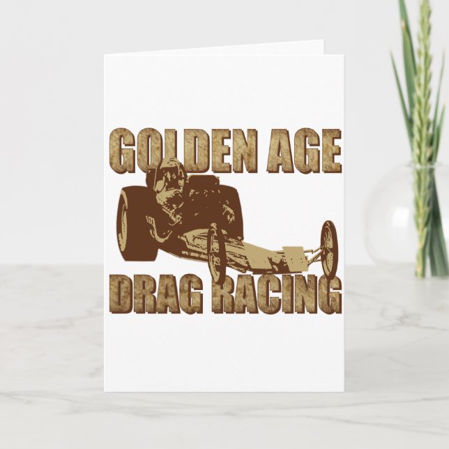 golden age drag racing digger dragster card (Front)