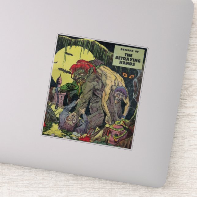 Golden age horror comics |40s Scary comics Sticker (Detail)