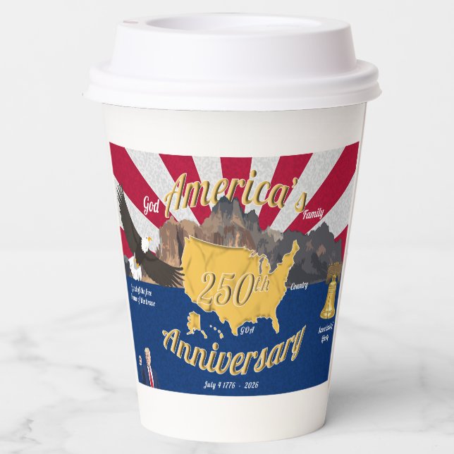 Golden Age Independence Day  Paper Cups (Back)