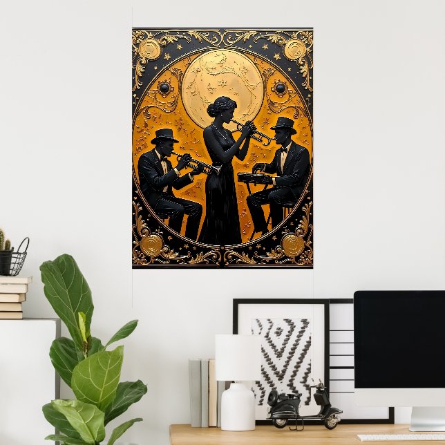 Golden Age Jazz Trio Poster (Home Office)