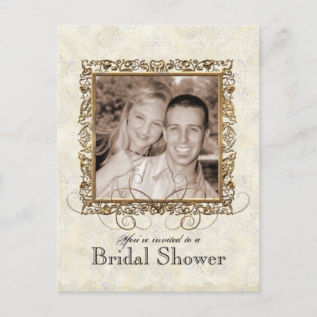 Golden Age of Elegance, Bridal Shower Invitation (Front)