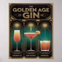 Golden Age of Gin Cocktails Art Deco Bar