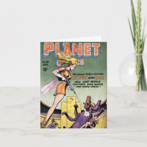 Golden Age Planet Comics Note Card