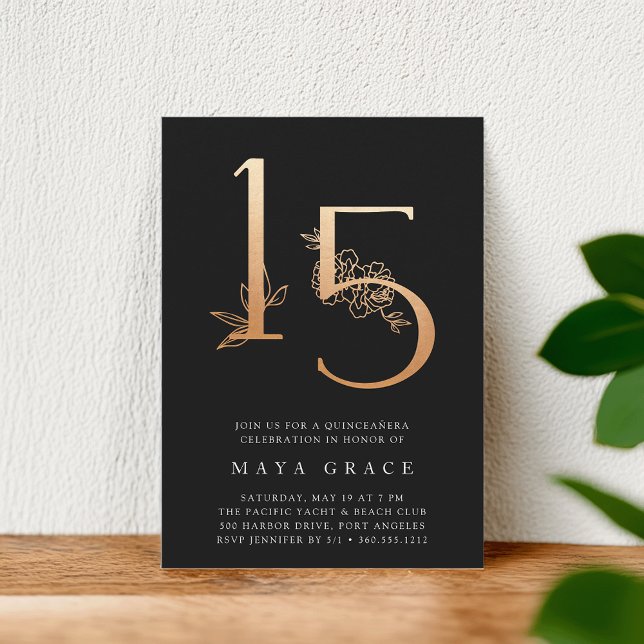 Golden Age | Rose Gold Quinceanera Invitation (Creator Uploaded)