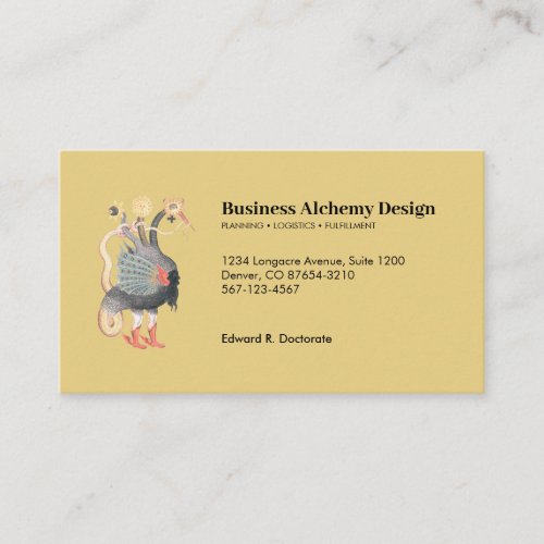 Golden Alchemy Dragon Amber Business Card