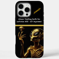 Golden Alien With Mysterious Craft