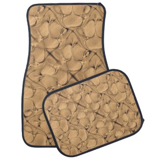 Golden Alligator Fractal Floor Mat