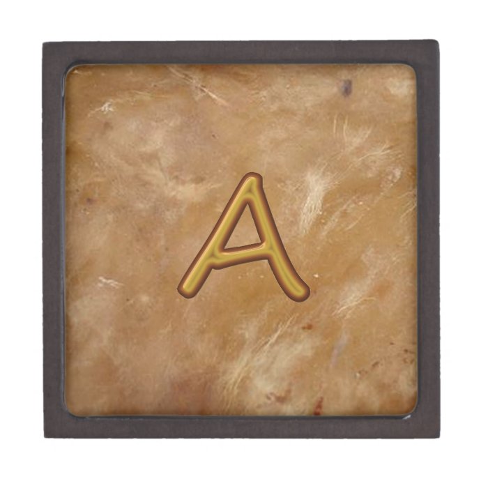 Golden Alphabet A AA AAA  Vintage Base Premium Jewelry Box