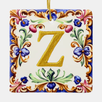 Golden Alphabet – Letter Z Ceramic Ornament