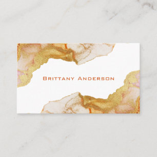 Golden Amber Abstract Business Card