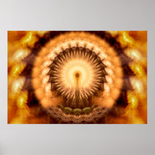 Golden Amber Divine Emanation Mandala Poster