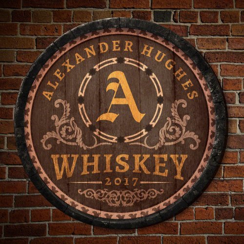 Golden Amber Whiskey Barrel Lancaster Bar Sign