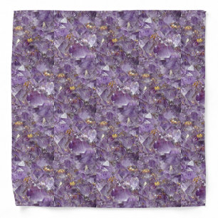Golden Amethyst Shimmer Bandana