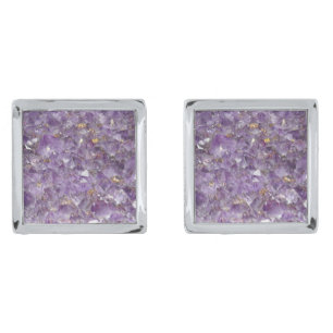 Golden Amethyst Shimmer Cufflinks